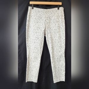 Old Navy Black and White Polka Dot Cropped Pants